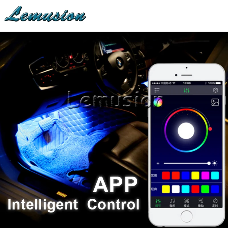 

Car Neon Lamp For Android iOS APP Control For Toyota Corolla Avensis RAV4 Yaris Auris Hilux Prius verso For Buick Excelle Encore