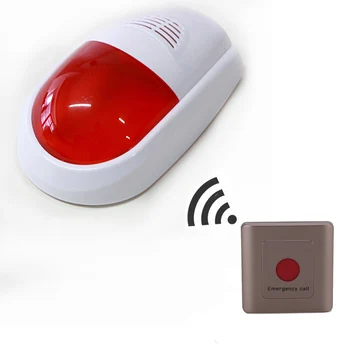 

Wireless Emergency SOS Call System Sound and Light Alarm System with Remote Controller