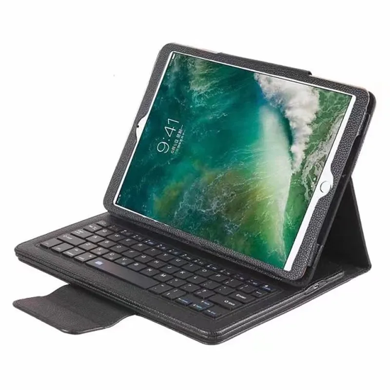 Съемная Беспроводной Bluetooth клавиатура Folio Stand PU кожаный чехол для Apple iPad Pro 10.5 10.5 "Планшеты корпус клавиатуры