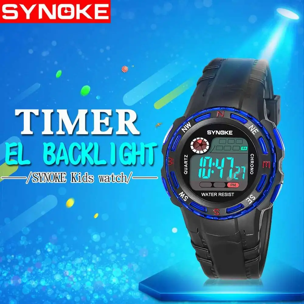 

Boy Girl Universal Children's Watch Luminous Waterproof Movement Student Watch Digital Large Screen Sports Electronic Watch Q80