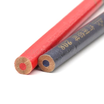 

10PCS/Set Blue And Red Wire Round Carpenters Pencils For Woodworking Core Marker Drop Shipping