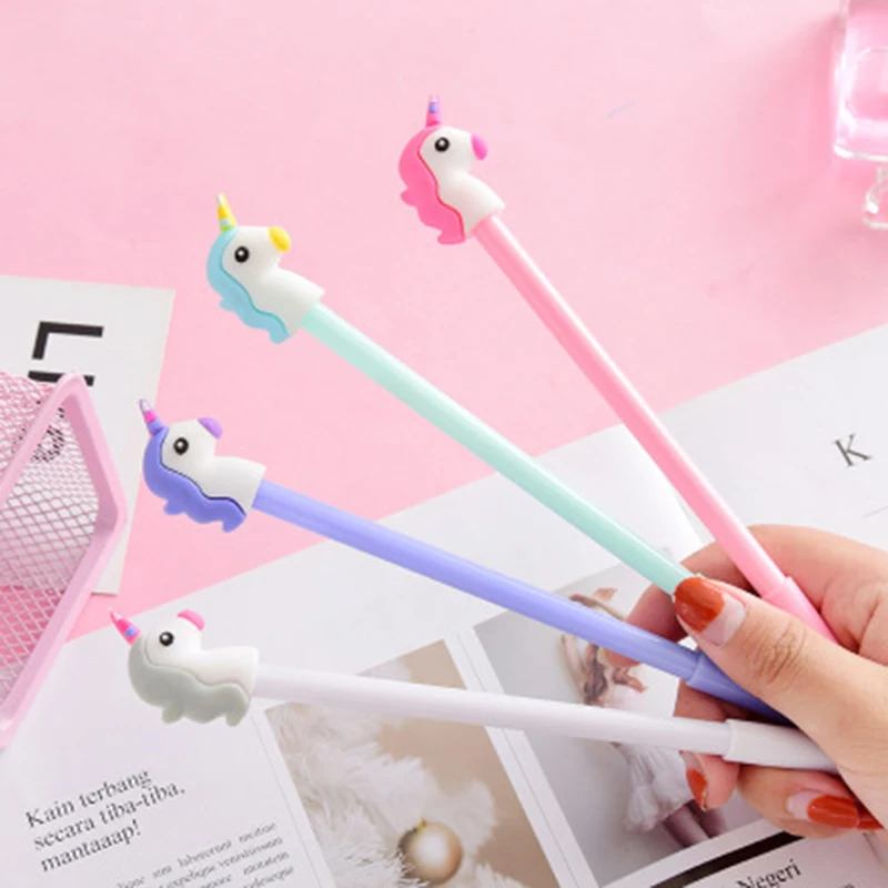 

0.5mm Kawaii gel pen creativos Cartoon cute Unicorn model office student Supplies Stationery Pen