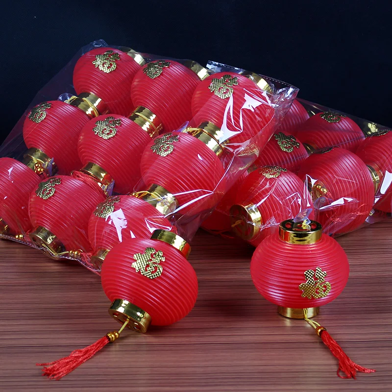 Hot sale 9 pcs/lot Traditional Chinese Red Lanterns New Year Wedding