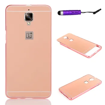 

Oneplus 3 One plus 3 3T Case Mirror Effect Back Cover Hard Case with Plating Metal Frame Cover for Oneplus 3 3T Oneplus3 5.5"