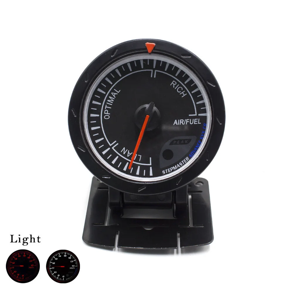 CNSPEED 60mm Balck Face Car Air Fuel Ratio Gauge /Car Meter White & Red