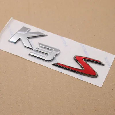 Наклеиваемого покрытия для автостайлинга из ABS пластика на Стикеры для Kia K2 K3 K3S K3DCVVT K3S K4 K5 KX3 KX5 надпись-логотип бренда хвост багажник эмблема Стикеры наклейка - Название цвета: K3S