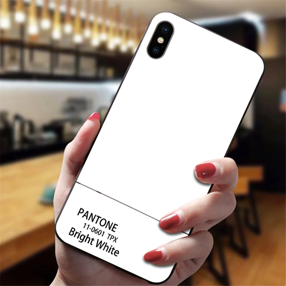 Роскошное популярное закаленное стекло чехол для телефона для iphone 6 6S 7 8 Plus 5 5S SE X XR XS MAX новейшая цветная карта Pantone - Цвет: 7