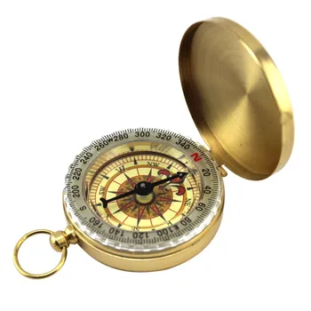 

Portable Folding Lens Compass Vintage Pocket Brass Watch Style Military Army Multifunction Camping Hiking Keychain Outdoor Tools