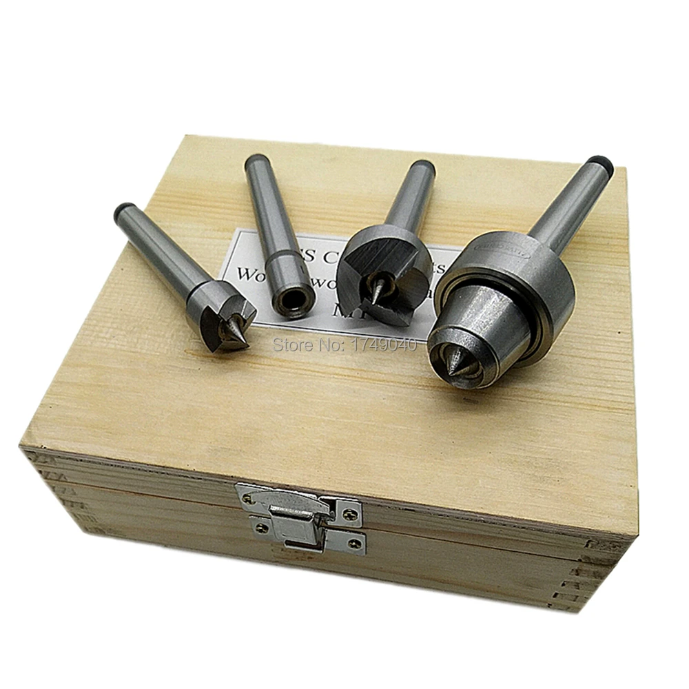 Morse Taper 1MT Turning Live Center 4pcs Set MT1 Wood Lathe Live Center