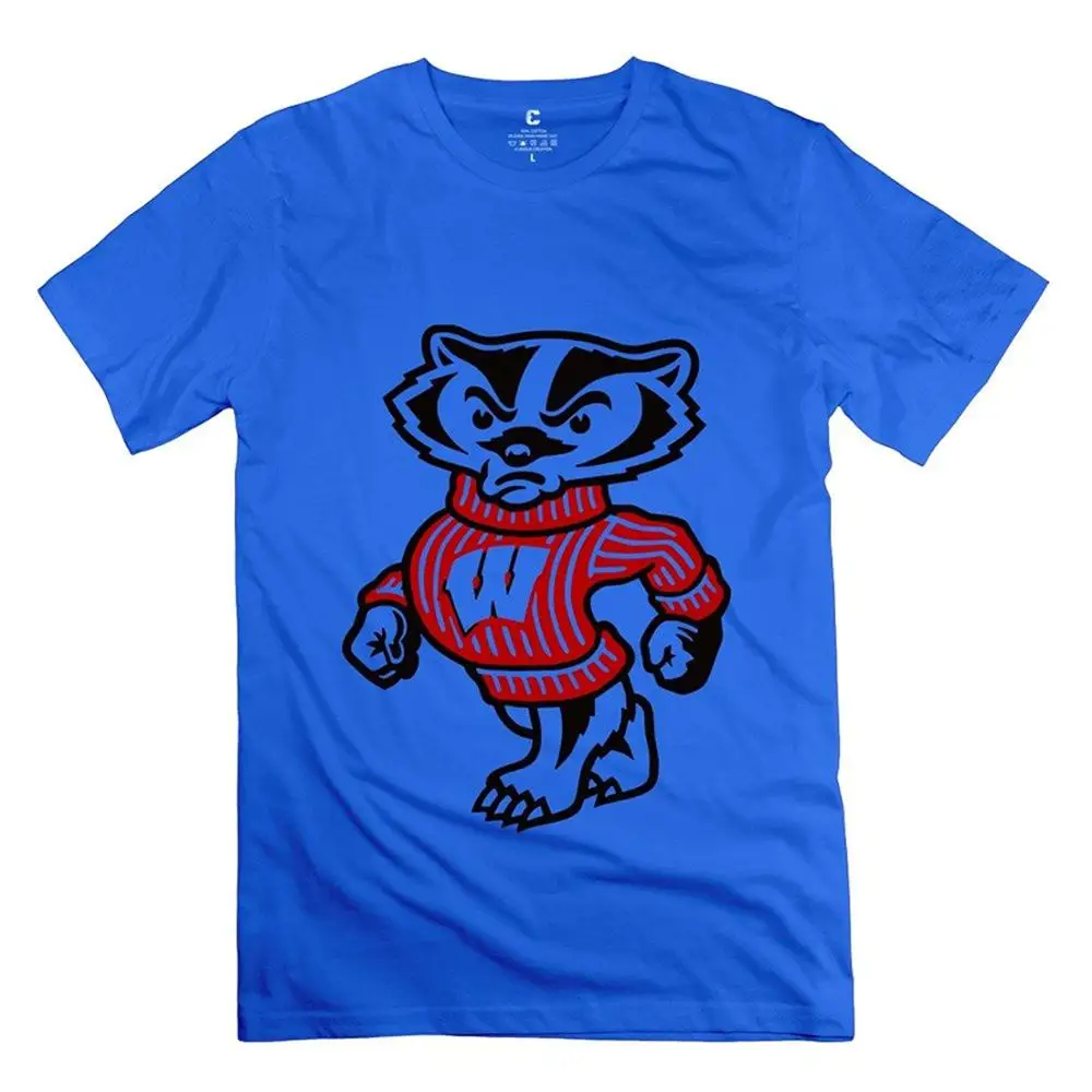 Мужская Висконсин Барсуки Тела Футболка RoyalBlue|wisconsin|badgermen |