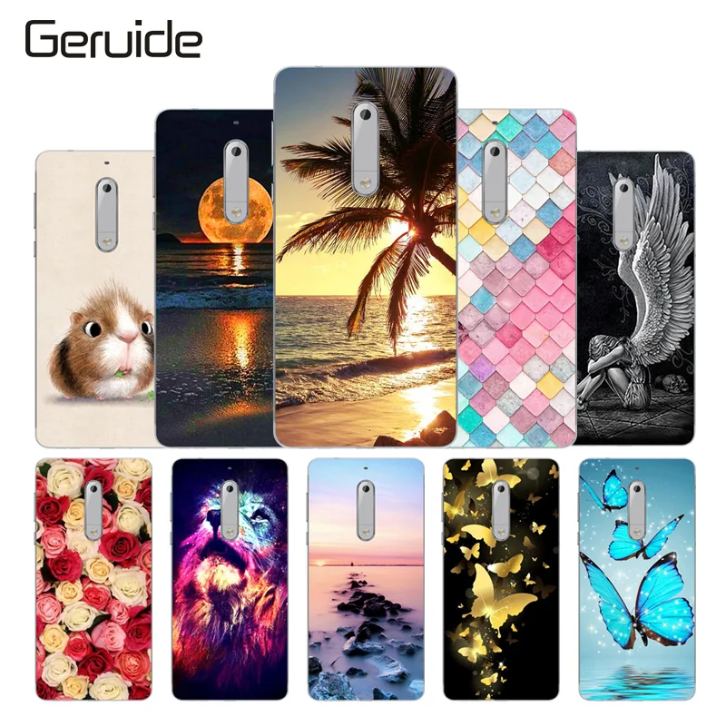 

Geruide Painting For Nokia 5 Case Cover For Nokia Silicone Cover Soft TPU Coque For Nokia 5 Cover 5.2 inches Mobile Phone Bag
