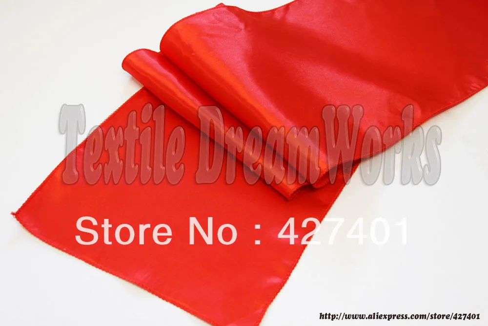 Red 12"x108" Satin Table Runner Wedding Decoration/Party Decoration/ Wedding Party Supply
