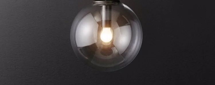 Ретро лампа, Скандинавский современный светодиодный настенный светильник, настенный светильник, стеклянный шар, столовая прикроватная лампа E27, настенный светильник для коридора, паба, кафе, Aplique