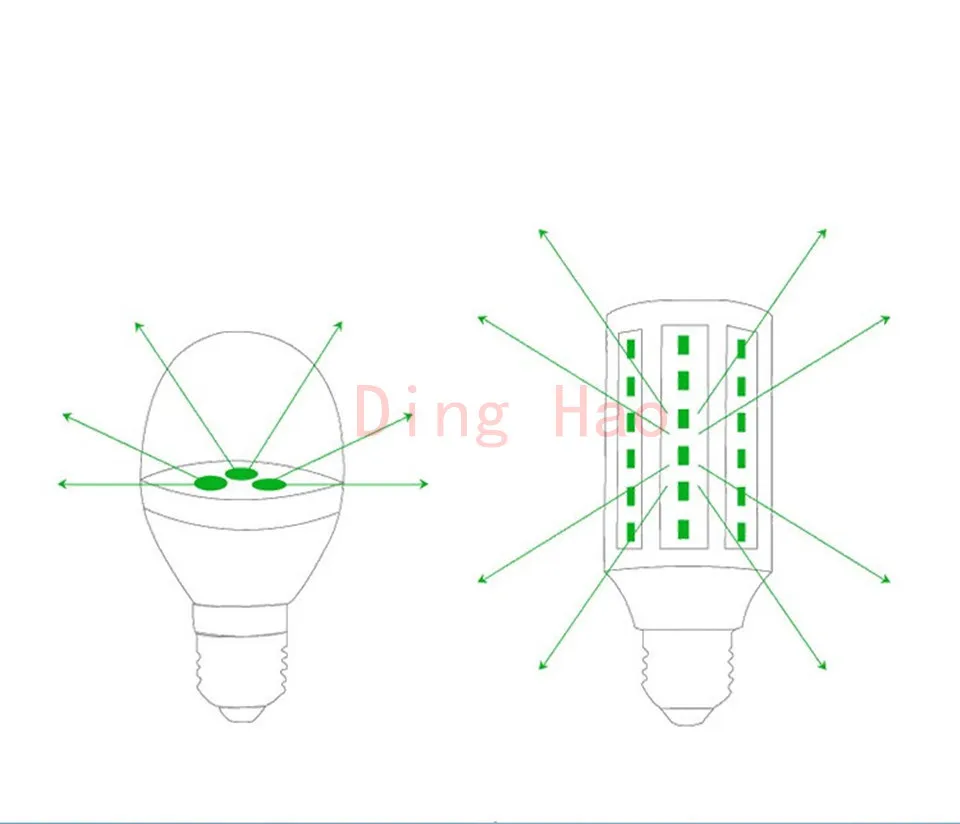 Высокая яркость 50 W светодио дный лампы E40 E27 B22 E26 светодио дный Light 165 светодио дный s 5730 SMD светодио дный кукурузы лампы AC85-265V теплый белый