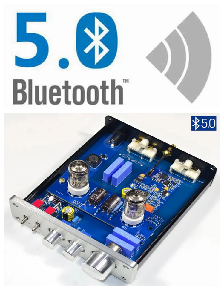 6J1 ламповый тональный предусилитель Bluetooth 5,0 Hifi аудио усилитель Стерео предусилитель с высоким басовым регулятором тона DC12V2A T0807