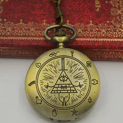Модные кварцевые глаз Пирамида Fob часы для мужчин подарок карманные часы цепочки и ожерелья для женщин под старину ретро классический