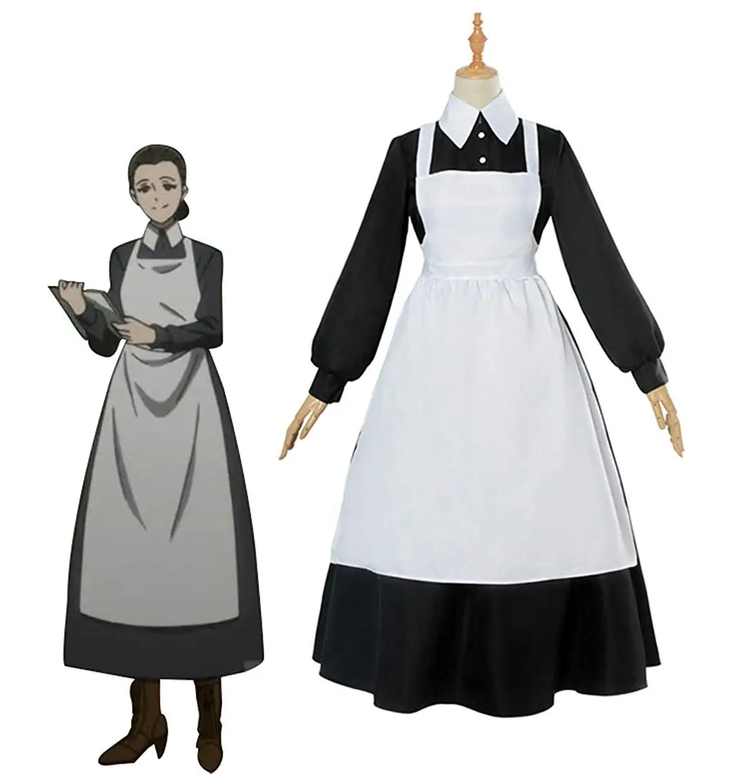 The Promised Neverland Isabella Krone Dress Cosplay Costume Mama Sister 