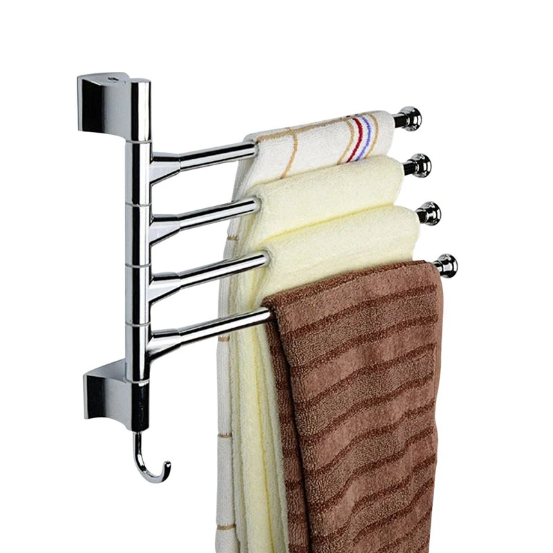 

Xueqin 1 PC Stainless Steel 360 Degree Rotation Rotating Towel Rack Bathroom Kitchen Towel Hardware For Bar Towel Clothes