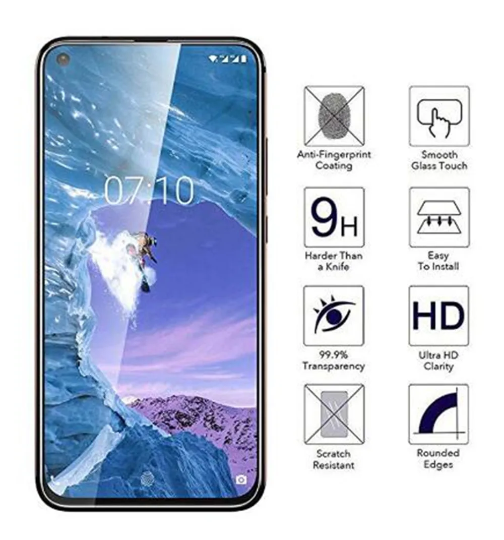 Закаленное стекло для Nokia X71 7 1 6 5 3 2 plus 8 Sirocco Защитная пленка экрана 2018|Защитные