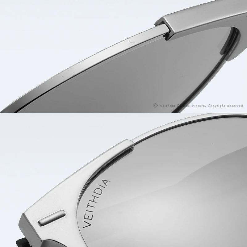 Cheap VEITHDIA Unisex Retro Aluminum Brand Sunglasses Polarized Lens Vintage Eyewear Accessories Sun Glasses Oculos For Men Women 6109