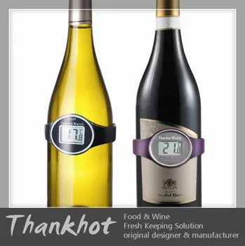 

DIGITAL KITCHEN PROBE THERMOMETER Digital Read Thermometer Champagne and Wine Bottle Snap with LED Display for Wine Enthusiast