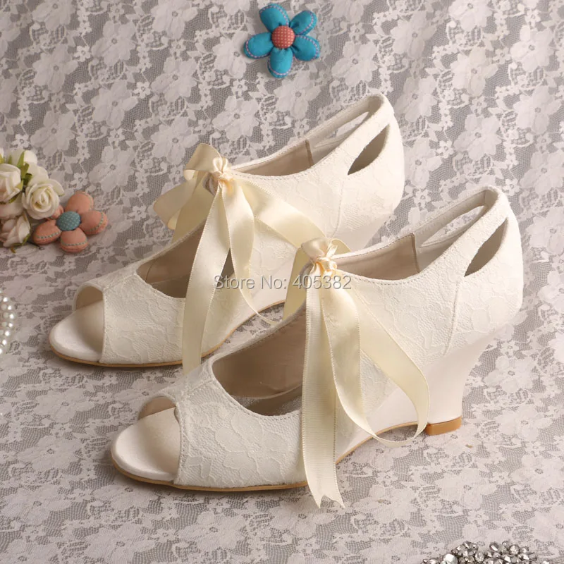 ivory wedge pumps