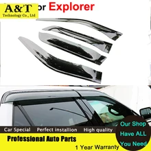 Стайлинга автомобилей Окна Козырьки Для Ford Explorer 2011 2012 2013 2014 2015 Вс Дождь Щит Наклейки Охватывает Маркизы Навесы