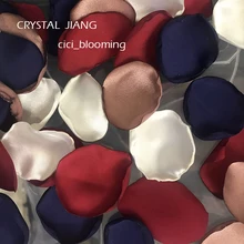 Разноцветные лепестки для свадьбы, мягкий атласный цветок для девочек, лепестки роз, 100 шт./лот