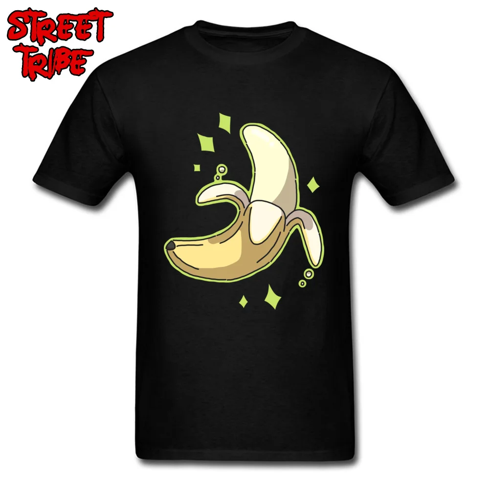 Banana Pure Cotton Tops T Shirt for Men Leisure T Shirts Casual Classic Crew Neck T-Shirt Short Sleeve Free Shipping Banana black