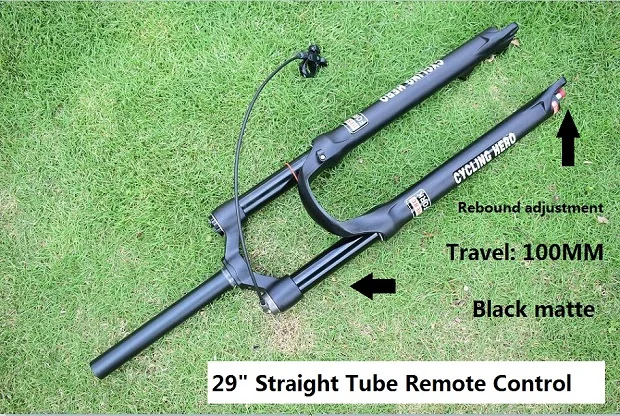 Регулировка отскока 100-120 мм ход горный велосипед пневматическая вилка подвеска вилка прямая труба конус над EPIXON SID 26 27,5 29 дюймов - Цвет: 29  inches