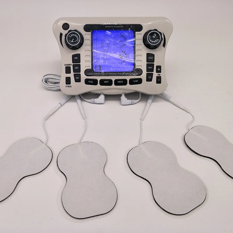 Электрический двухканальный обезболивающий стимулятор мышц нерва, массажный аппарат физиотерапии, перчатки для ног