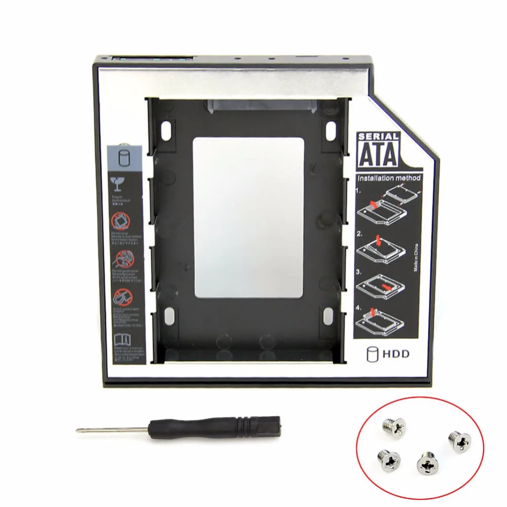 

Universal 12.7mm SATA 2nd SSD HDD Hard Drive Caddy for DVD-ROM CD Optical Bay C26