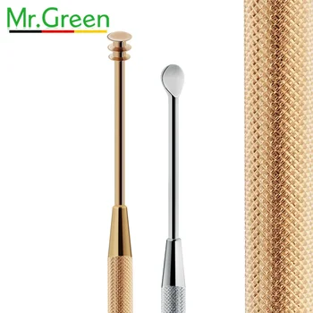 

Mr.Green Stainless Steal Earpick Double-ended Ear Cleaning Care Kits 2pcs Multi Color Spiral Earwax Removal Ear Spoon gift box