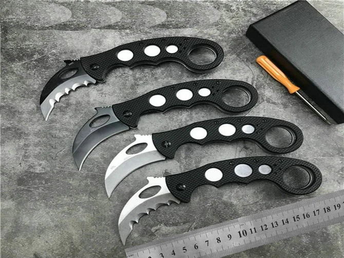 Нож karambit G10 Ручка D2 стальное лезвие Высокое качество Открытый Отдых EDC инструмент выживания разведка карманный нож подарок нож