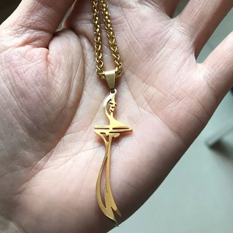 

islam HZ Zulfiqar Sword of Imam Ali stainless steel pendant necklace islam muslim jewelry accept drop shipping