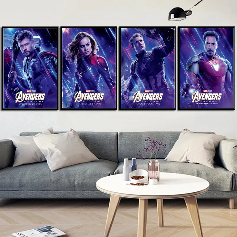 

P446 The Avengers Endgame Hot Characters Art Painting Silk Canvas Poster Wall Home Decor