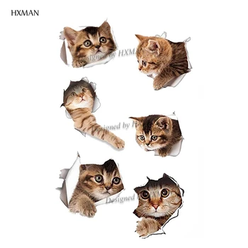 

HXMAN Cat Temporary Tattoo Sticker Tattoos for Women Fashion Sexy Body Art Kids Hand Fake Tatoo 9.8X6cm A-133