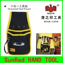 

BESTIR taiwan excellent quality 10-pocket in 1 electrician tools pouch simple design NO.05148 freeshipping