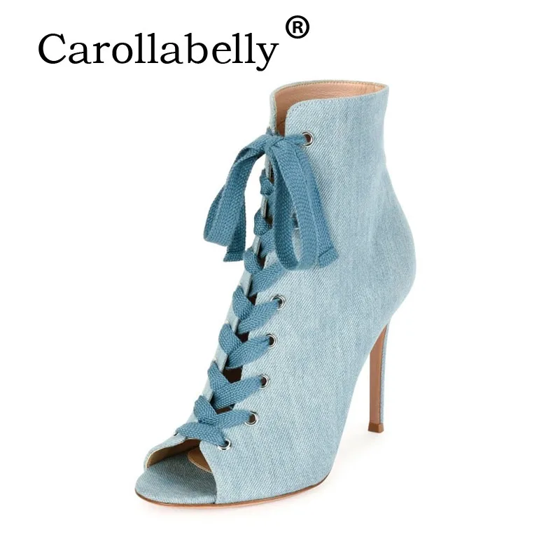 chaussure en jean a talon