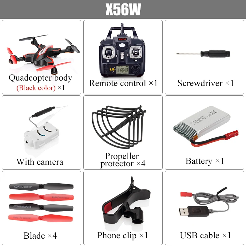 Складной Радиоуправляемый селфи Дрон SYMA X56W с HD камерой 2 4G 6 осевой Wi Fi FPV