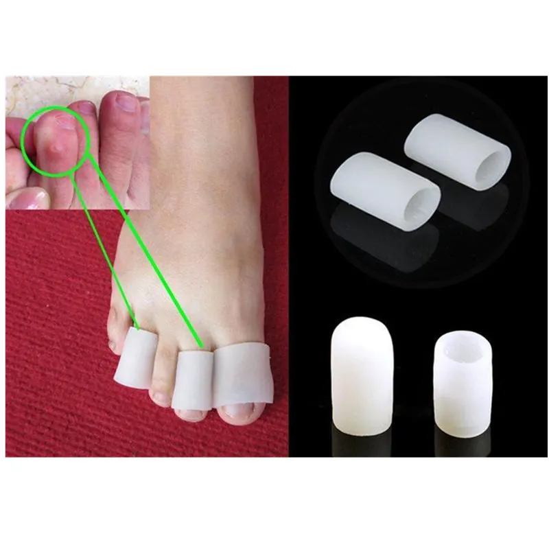 

Feet Care Silicone Gel Gel Toe Tube Bunion Toe Separator 2 pairs Relief Thumb Toes Protector Corns Calluses for Women