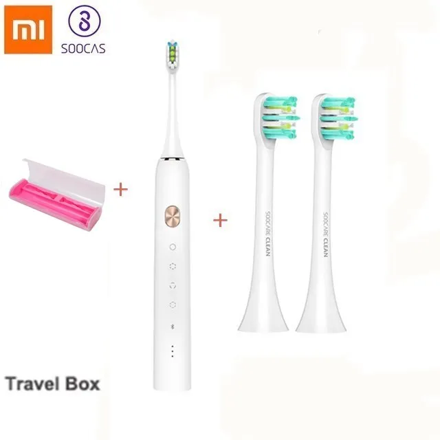 Xiaomi Mi домашняя Soocare X3 Soocas электрическая зубная щетка Водонепроницаемая беспроводная зарядка звуковая обновленная перезаряжаемая ультра звуковая зубная щетка - Цвет: Фиолетовый