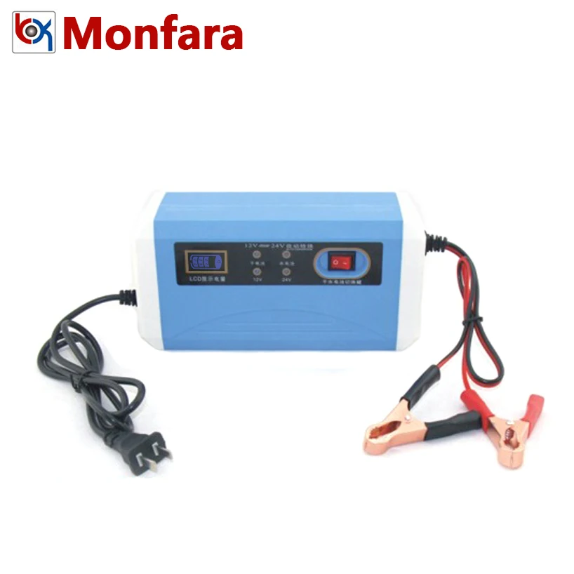 DC 12V 24V AC 110V 220V умный автоматический автомобильный мотоцикл зарядное устройство