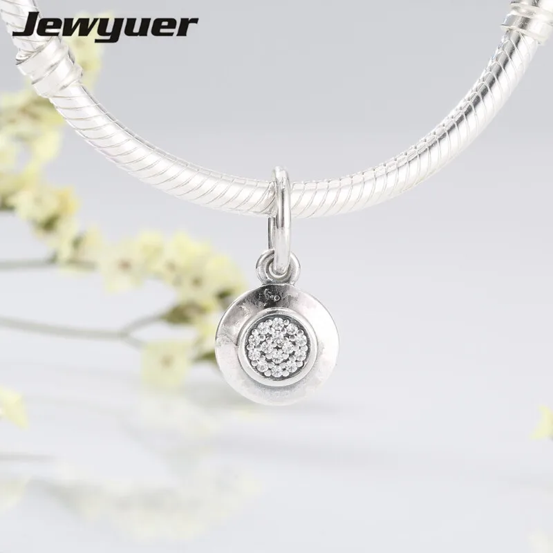 

Silver Signature Dangle charms 925 sterling silver pendant charm fit beads bracelets necklace DIY gift to mom fine jewelry DA134