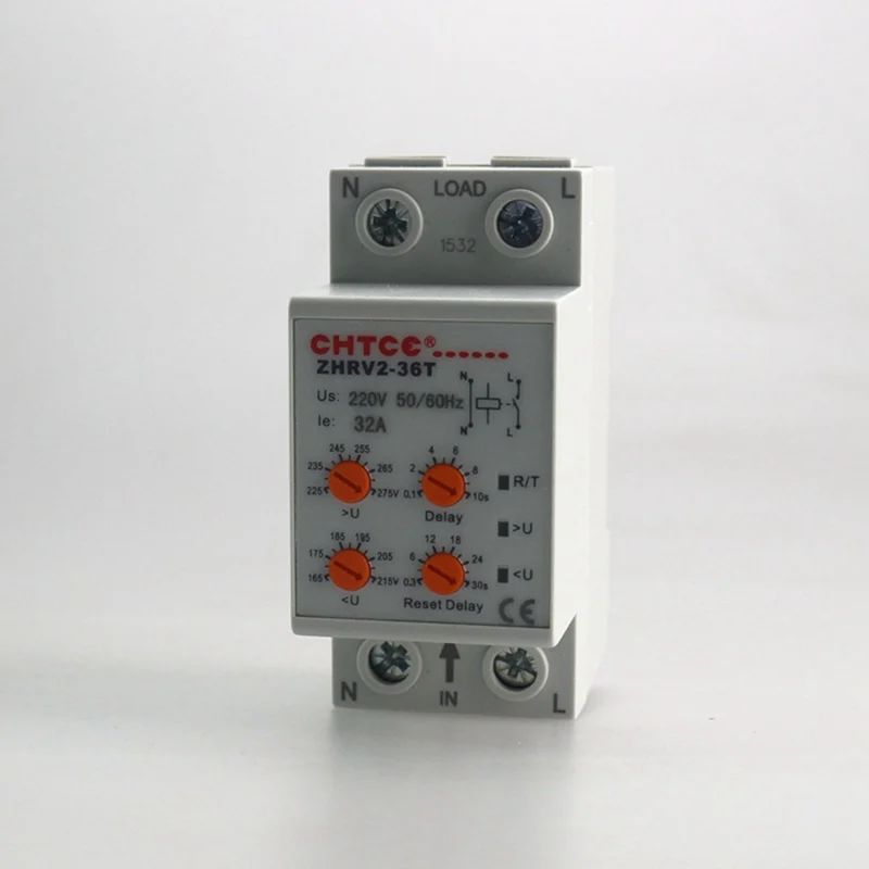32A бытовой самосброс над и под защитой напряжения реле ZHRV2 36 T ZPV36 T|relay voltage| |