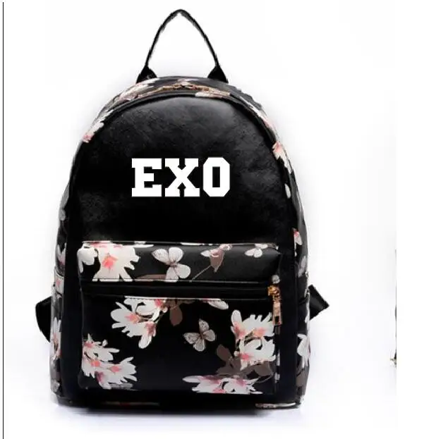 

kpop 2018 new Leisure pu backpack exo sehun The same paragraph Girls Mini models Korean version College Wind school bag