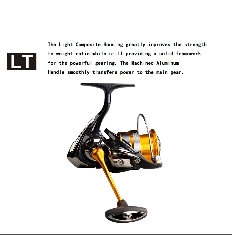 Оригинальная спиннинговая Рыболовная катушка DAIWA REVROS LT, 1000, 2000, 3000, высокое соотношение, 6,2: 1, Макс., 12 кг, спиннинговая катушка для соленой воды