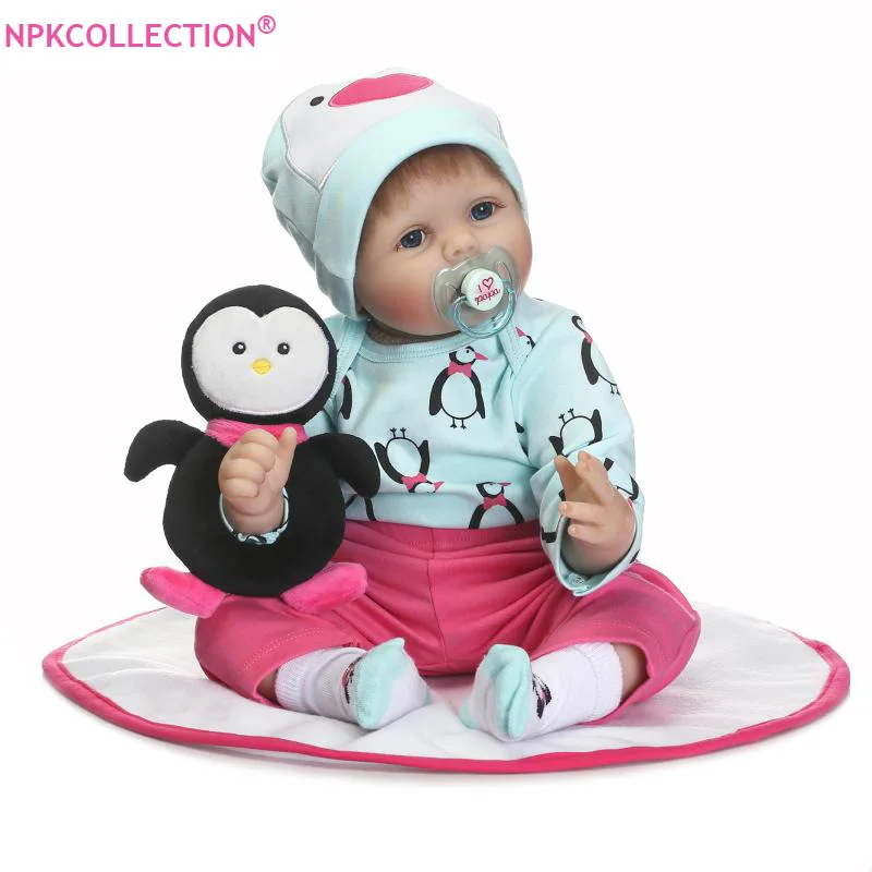 22" NPK Solid Silicone Lifelike Baby Doll Preemie Handmade ...