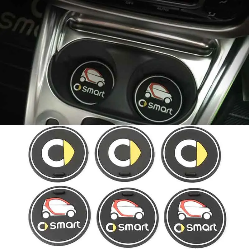 1 шт. коврики для чашек нескользящий коврик Smart Fortwo 453 флуоресцентный чехол
