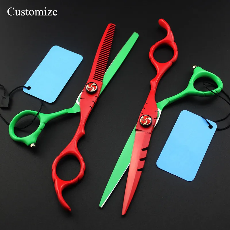 Customize Professional 6 Inch Color Hair Salon Scissors Set Cutting